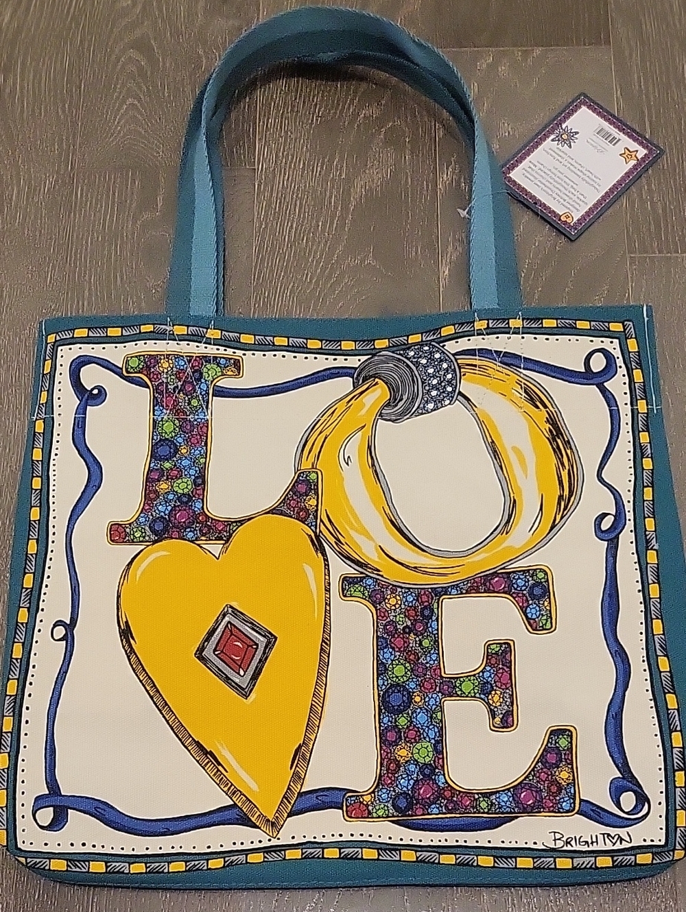 Brighton Charmed Love Tote Bag New With Tags NWT - Picture 5 of 16